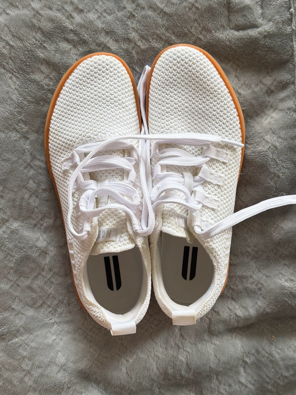 NOBULL White Knit Sneaker with Gum Botton - Worn Once - 7.5 - Picture 5 of 6